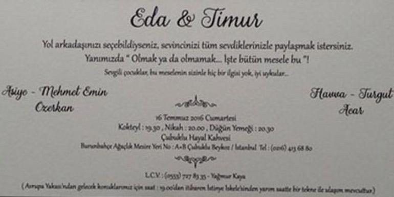 Timur Acar ve Eda Özerkanın düğün tarihi belli oldu