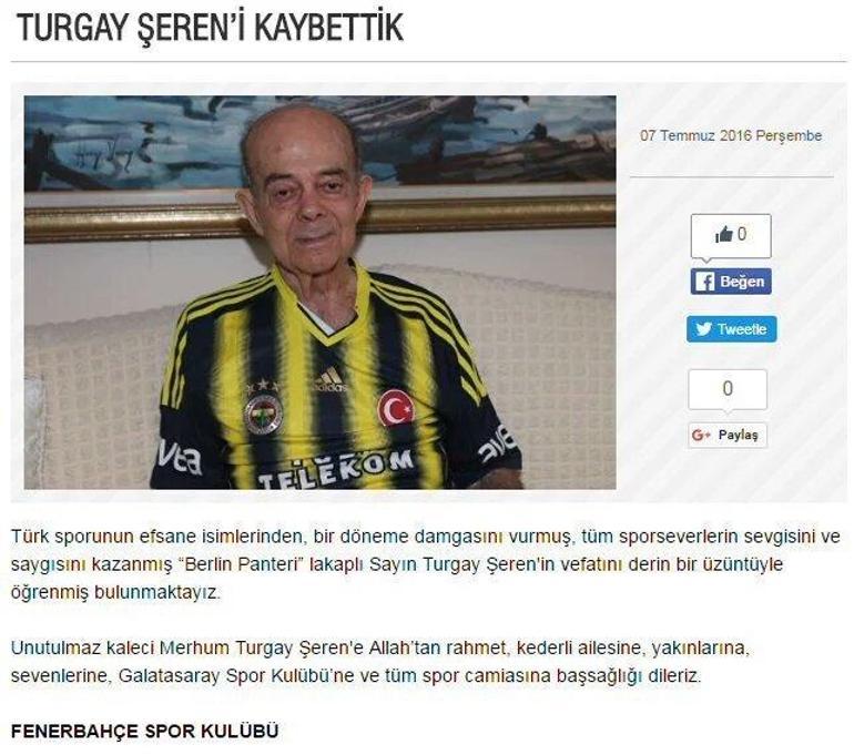 Turgay Şeren hayatını kaybetti