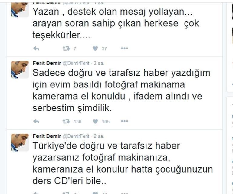 DHA Tunceli muhabiri Ferit Demir ifade verdi