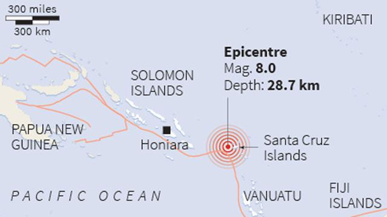 Solomon Adalarında 7.7 büyüklüğünde deprem