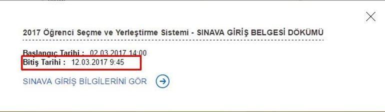 2017 YGS sınav giriş yerleri belgesi | ÖSYM AİS giriş sayfası: Son gün ne zaman