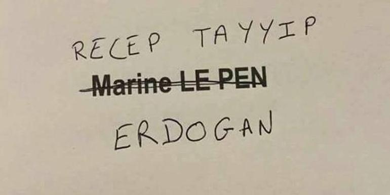 Fransada sandıktan Erdoğan çıktı