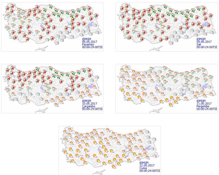 8 Mayıs ‘Hava durumu’ | Meteoroloji’den 5 günlük hava tahminleri