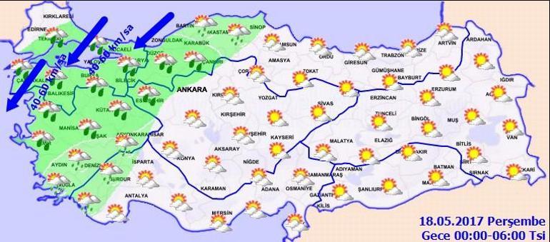 17 Mayıs “hava durumu”: Meteoroloji’den sıcaklık değerleri
