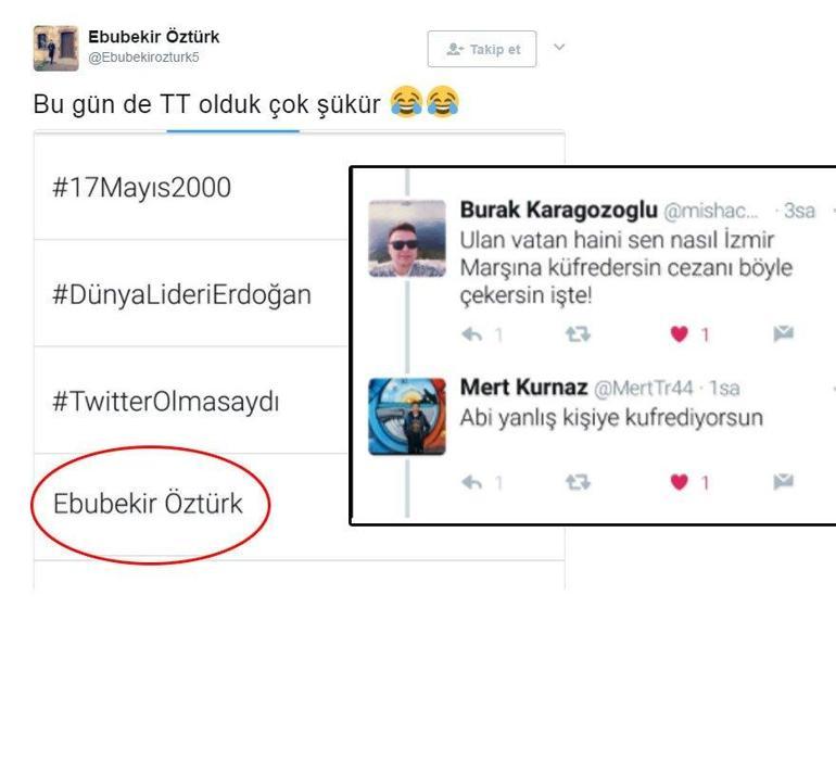 Ebubekir Öztürk ismi öğrencinin başını yaktı