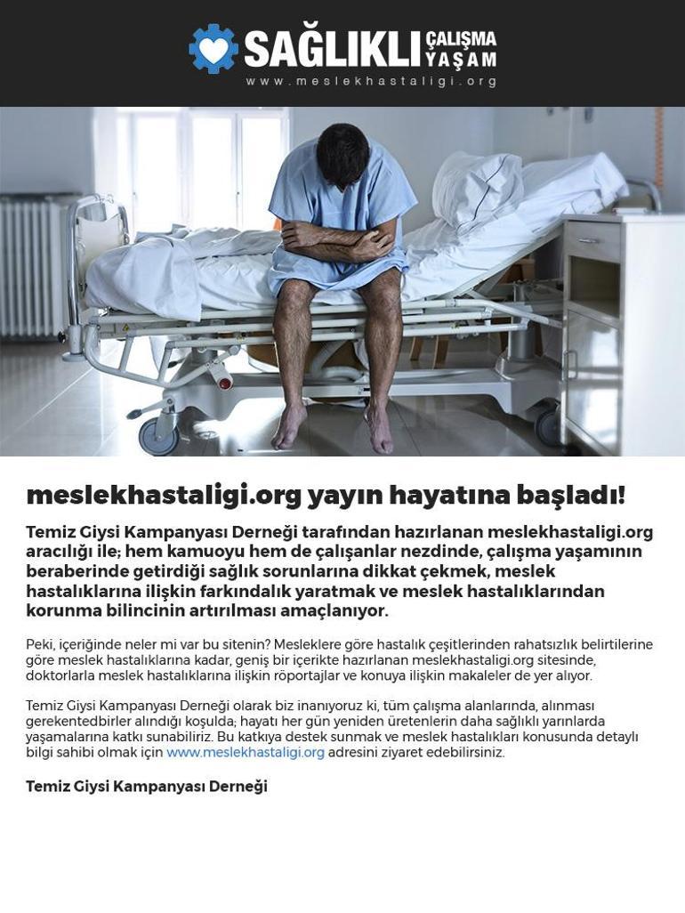 Türkiyede bir ilk: Meslek hastalığı hakkında her şey bu adreste