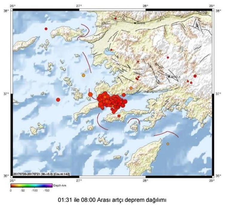 Kandilli Rasathanesi Egeden yaşanan son depremlerin listesini çıkardı: Bodrum depremi