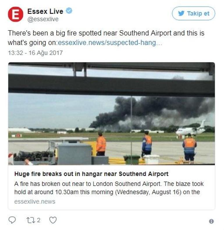 Son dakika: Londra’da Southend Havalimanı yakınlarında patlama
