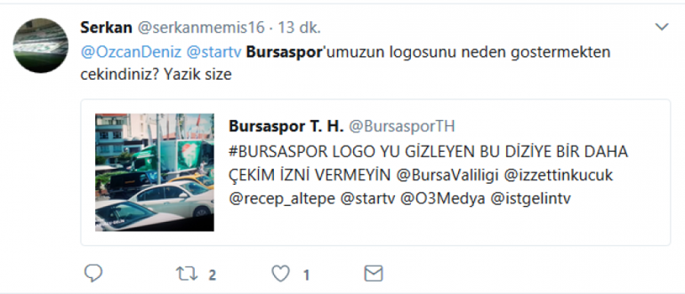 İstanbullu Gelin dizisinde Bursaspor armasını buzladılar