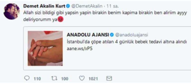 Demet Akalından bebek isyanı