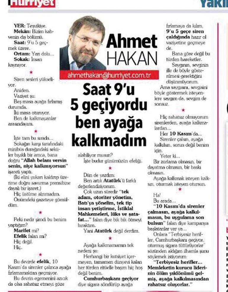 Bugün saat 9’u 5 geçe aşkla kalkacağım ayağa