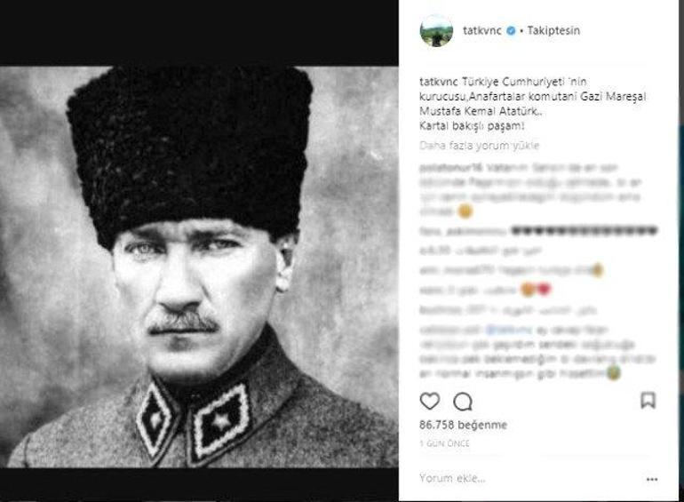 Kıvanç Tatlıtuğ’dan Atatürk paylaşımı