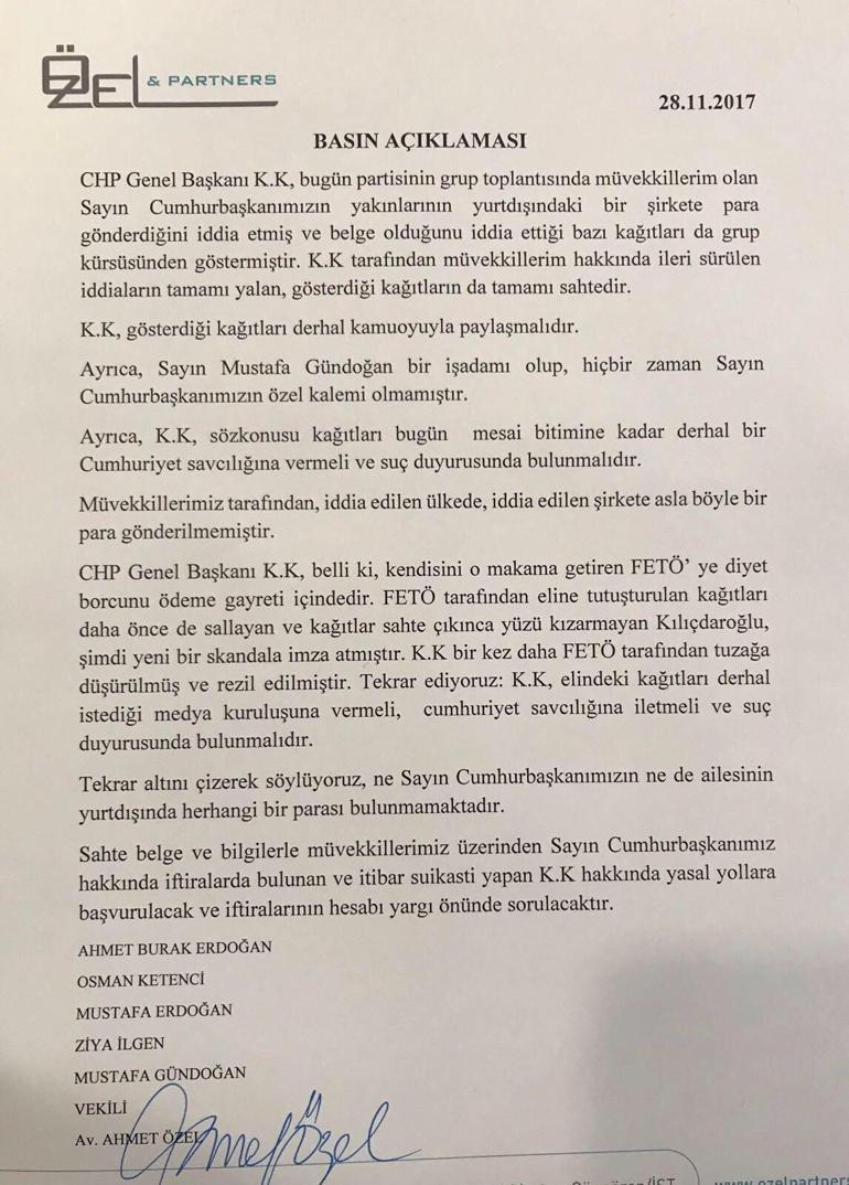 Son dakika... Cumhurbaşkanı Erdoğanın avukatından Kılıçdaroğlu açıklaması