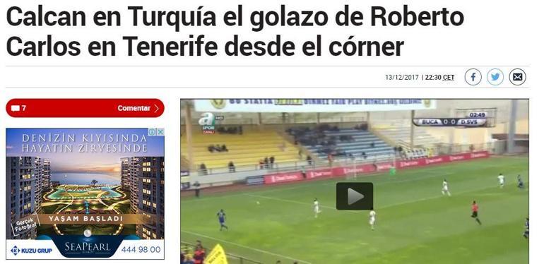 Avrupa basını Bucasporun golünü konuşuyor: Roberto Carlos gibi...
