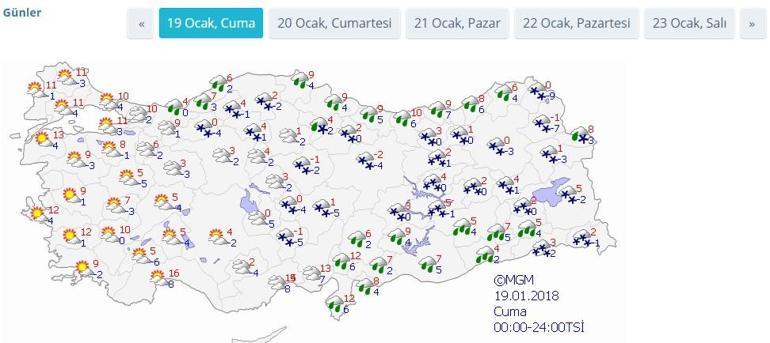 Hava durumu 19 Ocak: İstanbul’a kar geliyor Meteoroloji açıkladı