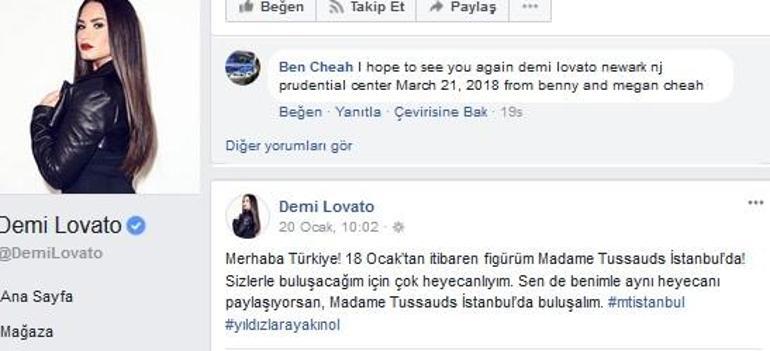 Demi Lovato hayranlarına Türkçe duyurdu
