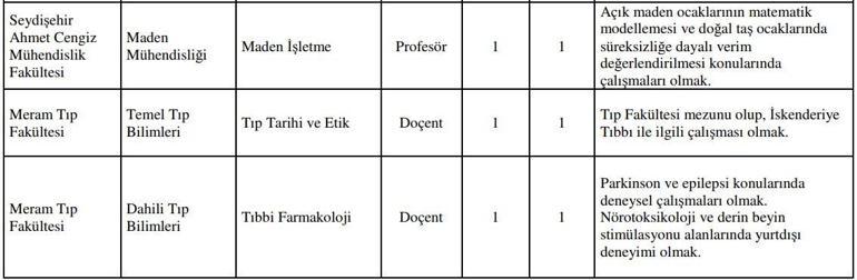 Necmettin Erbakan Üniversitesi akademisyen alımı başvuruları başladı | 2018 akademik personel