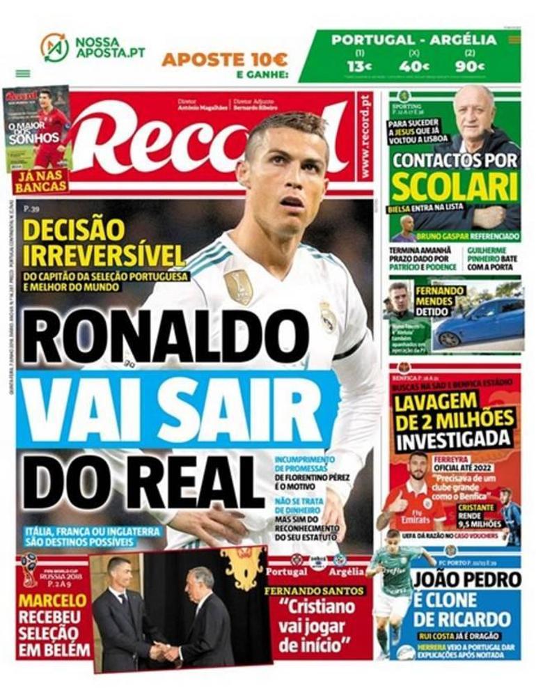 Ronaldo Madridi terk ediyor