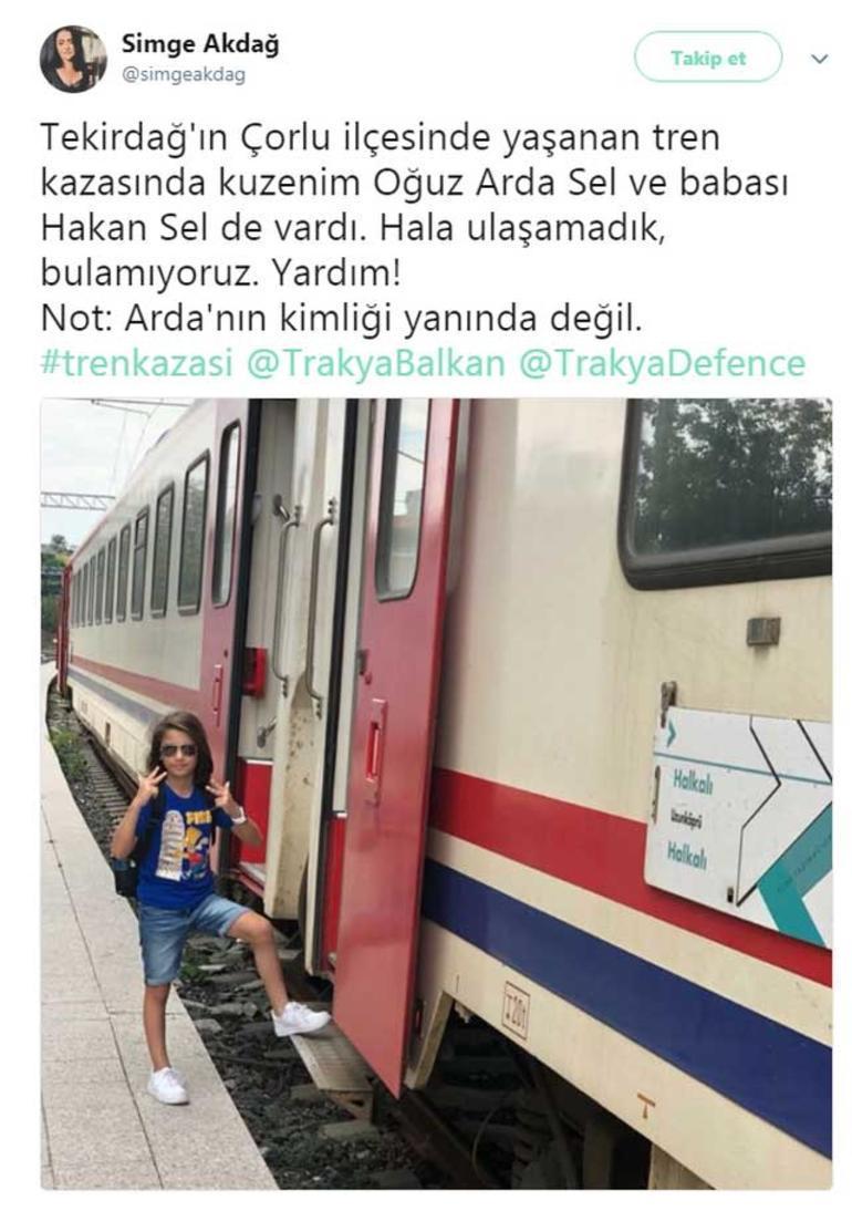 Tren kazasında küçük Arda hayatını kaybetti