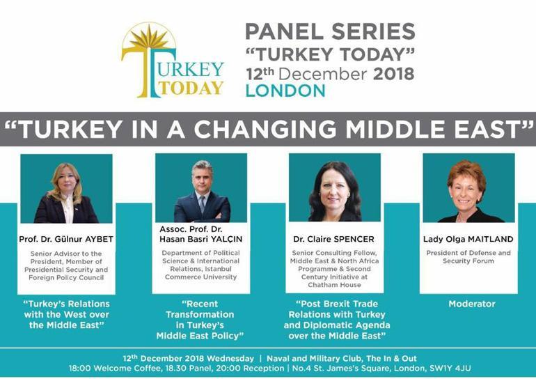 “Değişen Ortadoğu’da Türkiye” paneli 12 Aralık’ta Londra’da gerçekleştirilecek
