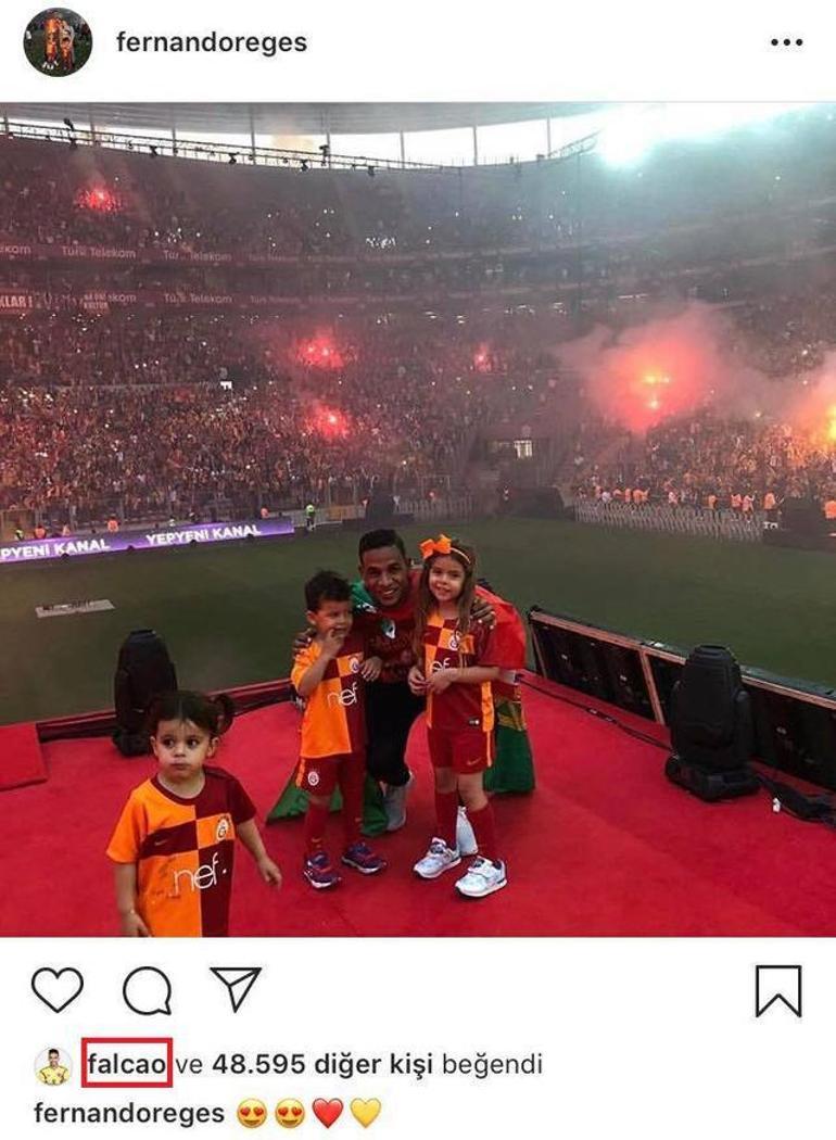 Falcaonun beğenisi Galatasaray taraftarını heyecanlandırdı