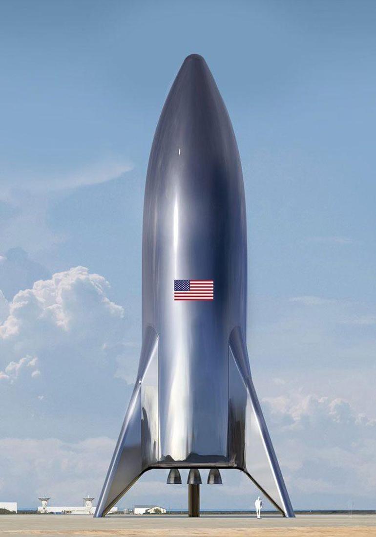 Musk, Starshipin ilk görüntüsünü paylaştı