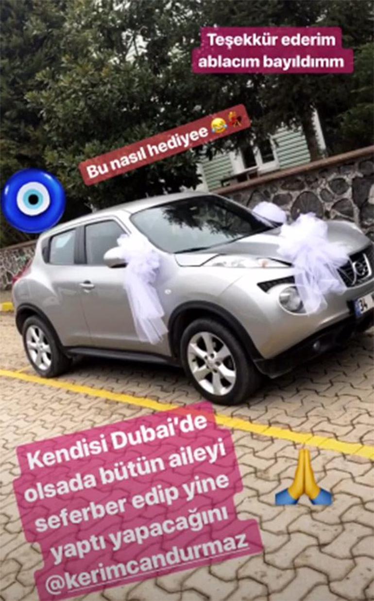 Kerimcan Durmazdan ablasına hediye