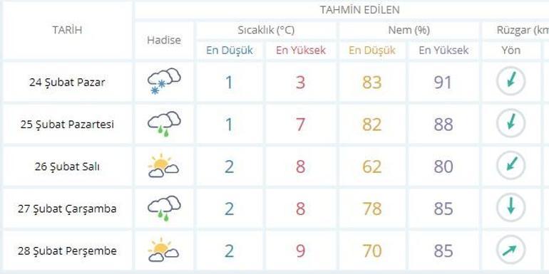 İstanbul hava durumu 5 günlük verilerine göre kar yağışı ne zaman sona eriyor