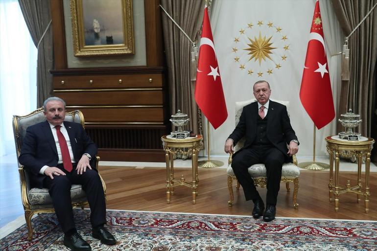 Cumhurbaşkanı Erdoğan TBMM Başkanı Şentop ile görüştü