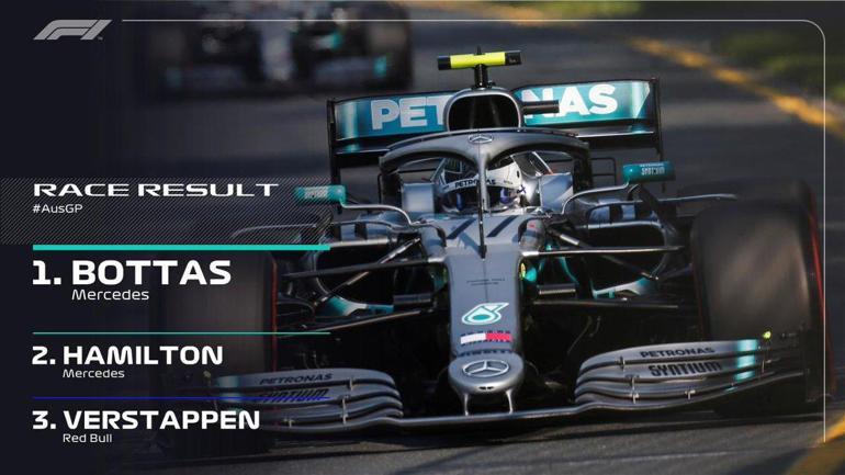 Formula 1de finişi ilk Bottas geçti