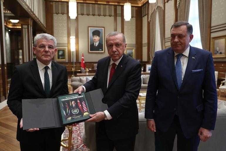 Erdoğan-Dodik-Caferoviç ortak basın toplantısı