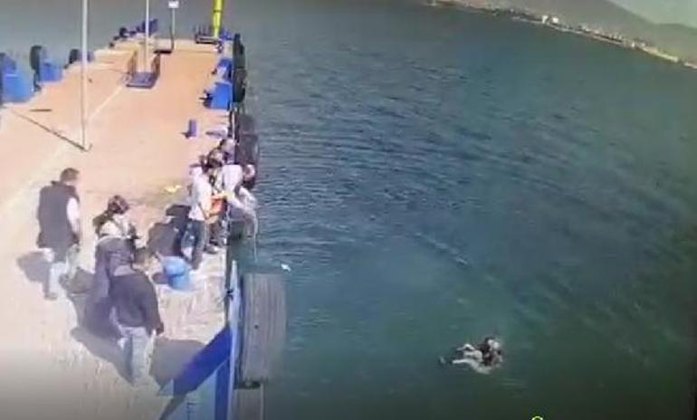 İzmit Marinada suya atlayan kadın kurtarıldı