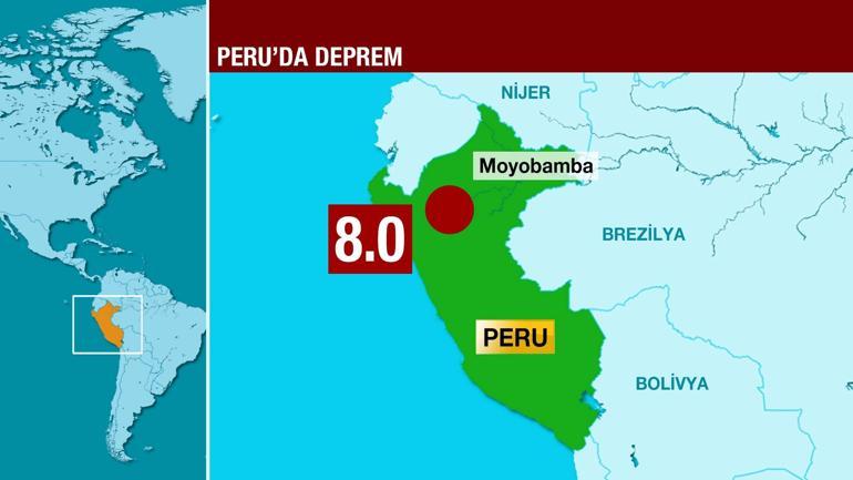 Son dakika... Peruda 8 büyüklüğünde deprem