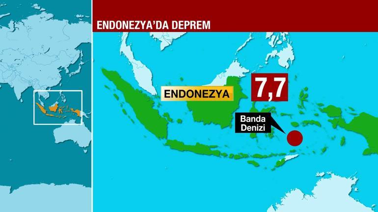 Son dakika... Endonezyada 7,7 büyüklüğünde deprem