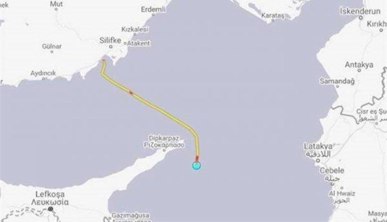 Türkiyenin sondaj gemisi Yavuz, Karpaz açıklarına ulaştı