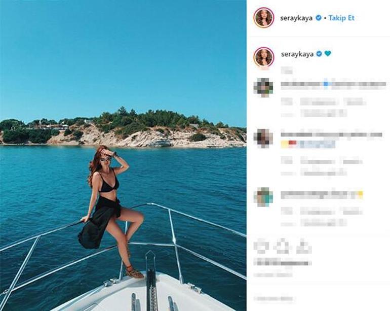 Seray Kayadan bikinili tatil paylaşımı