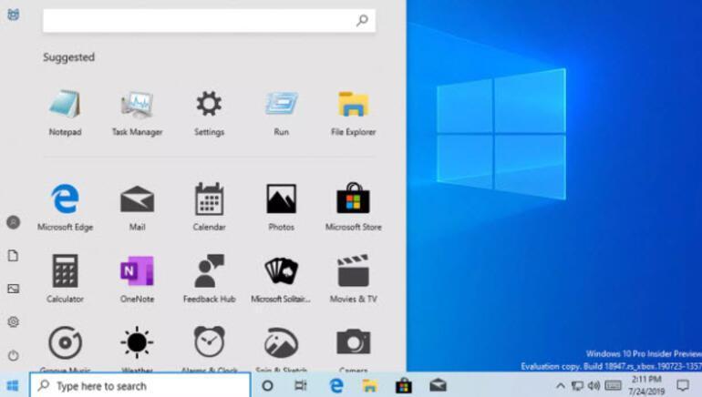Windows 10 başlat menüsü değişiyor: İşte yeni yüzü