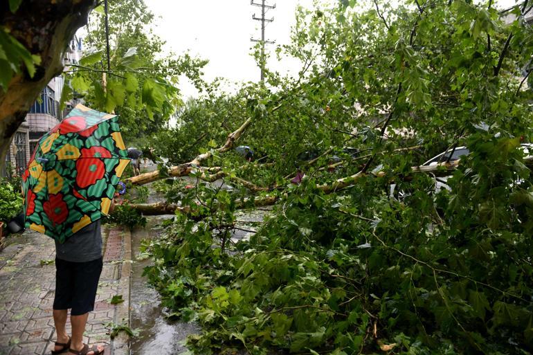 Çin kırmızı alarm vermişti Lekima tayfunu 13 can aldı