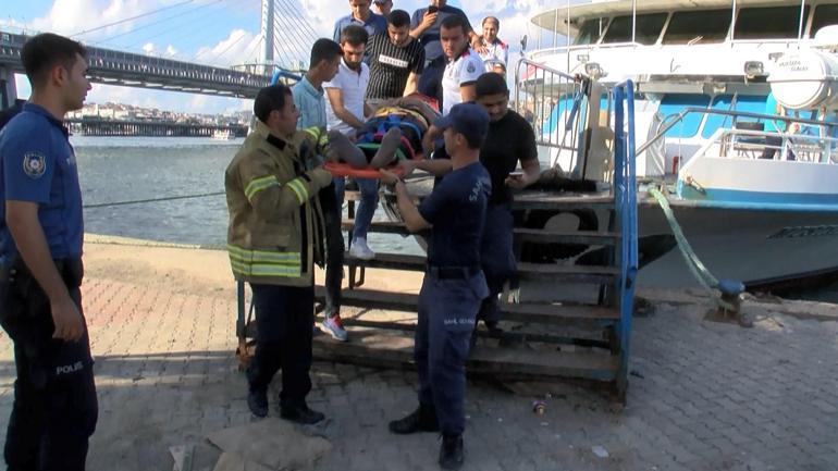 Haliç Metro Köprüsünden düşen kişiyi yolcu teknesindekiler kurtardı