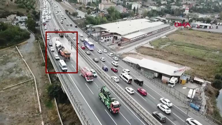 Son dakika İstanbul Altınşehirde kaza Trafik kilitlendi
