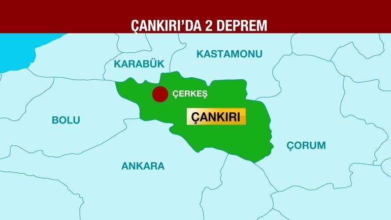 Son dakika Çankırıda peş peşe deprem Ankarada da hissedildi