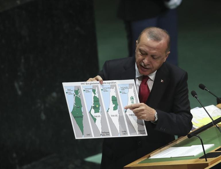 Cumhurbaşkanı Erdoğan, haritayı gösterip dünyaya seslendi: Adalet nerede