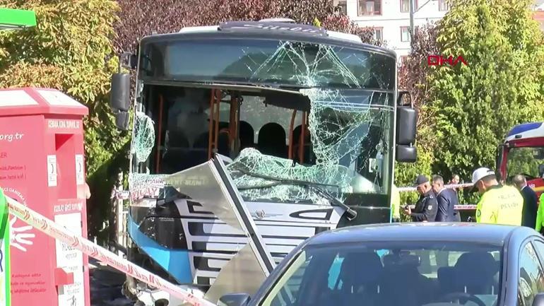 Ankarada halk otobüsü durağa girdi Ölü ve yaralılar var