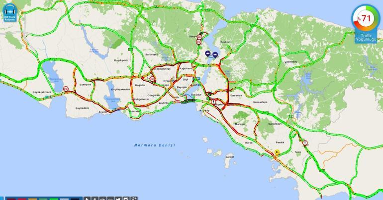 Meteoroloji İstanbulu uyarmıştı Mega kentte trafik hayat felç oldu