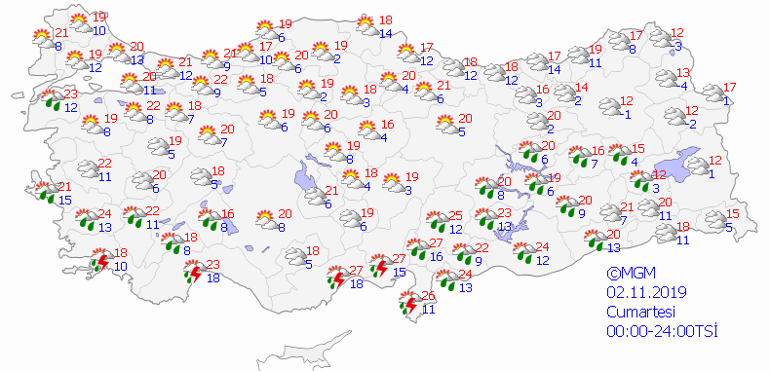 Meteoroloji uyardı: İstanbulda sağanak yağış bekleniyor