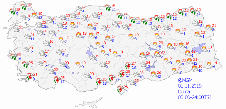 Meteoroloji uyardı: İstanbulda sağanak yağış bekleniyor