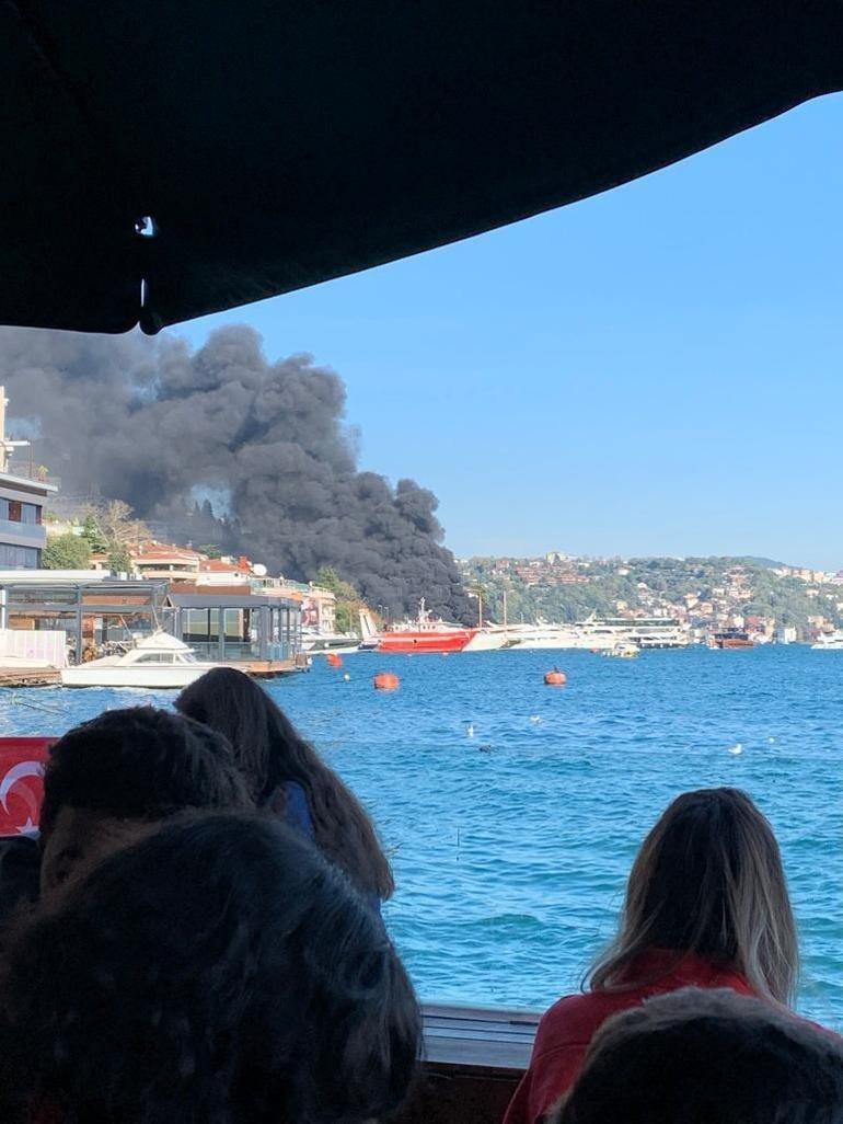 Son dakika: Beşiktaş Bebek sahilinde yat yangını