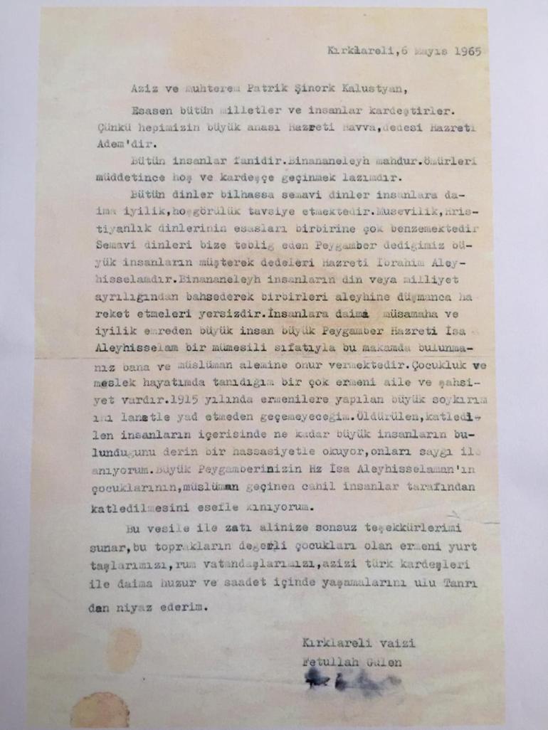 FETÖ şüphelisinin evinde, Gülenin Ermeni papaza yazdığı mektup çıktı