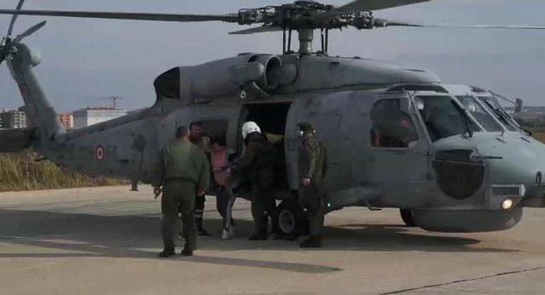 Hamile kadına askeri helikopterle sevk