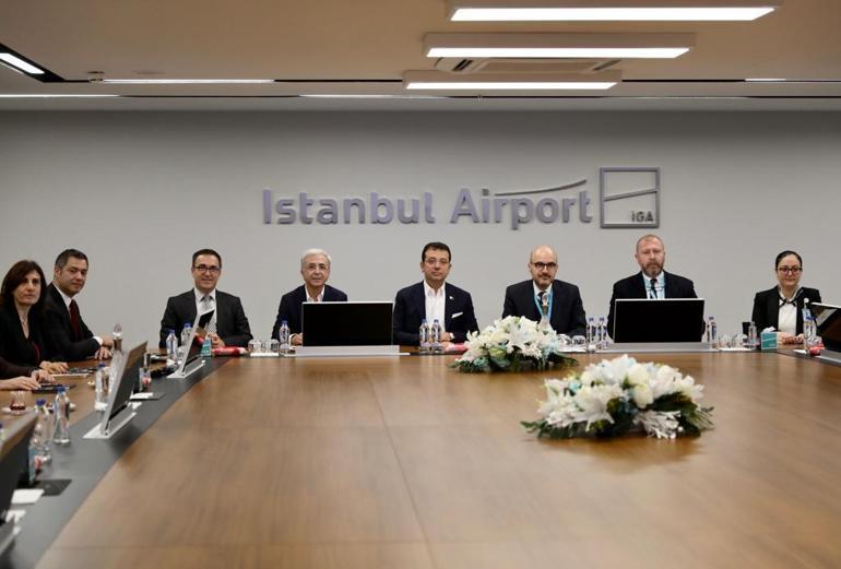 İmamoğlu İstanbul Havalimanı yöneticileriyle bir araya geldi